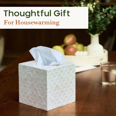 Square Capiz Tissue Box Cover