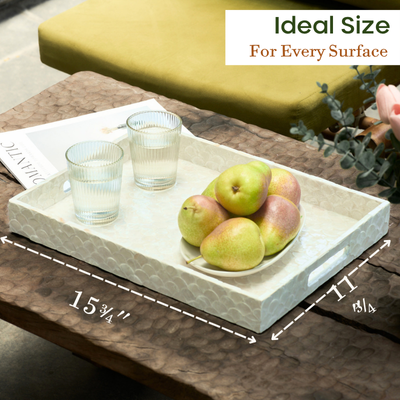 Capiz Rectangular Tray