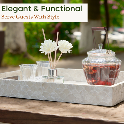 Capiz Rectangular Tray