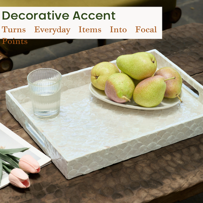 Capiz Rectangular Tray