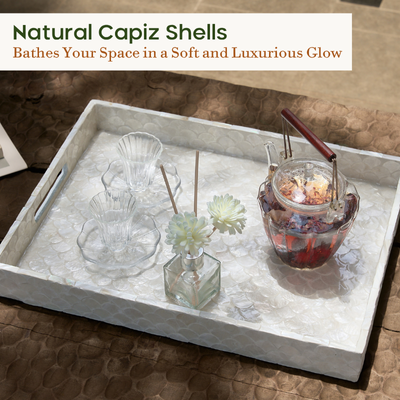 Capiz Rectangular Tray