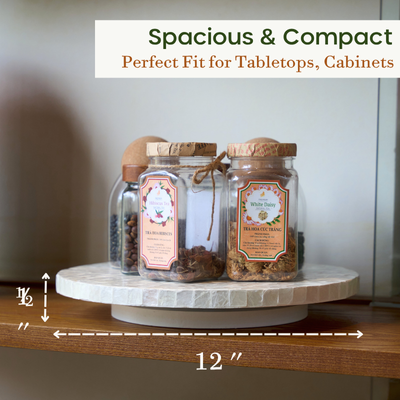 Capiz Lazy Susan Decorative Turntable