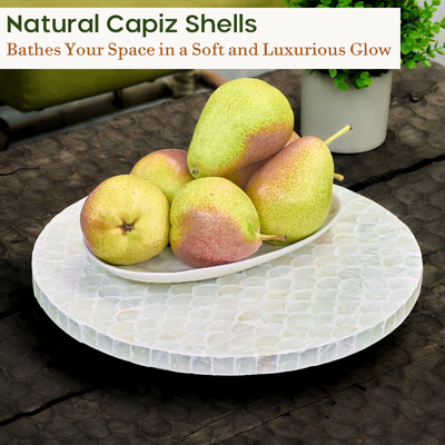 Capiz Lazy Susan Decorative Turntable