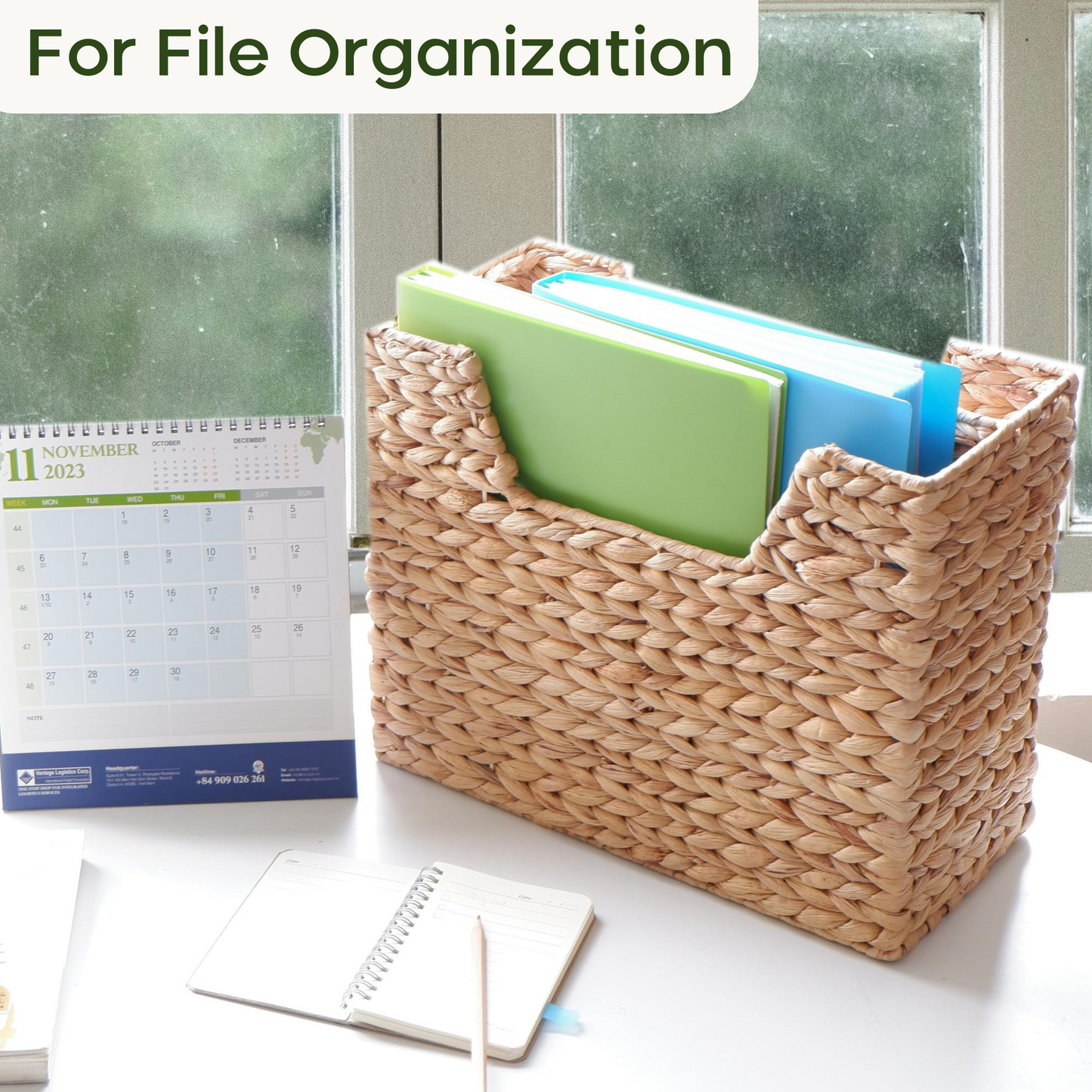 Wicker Magazine Basket