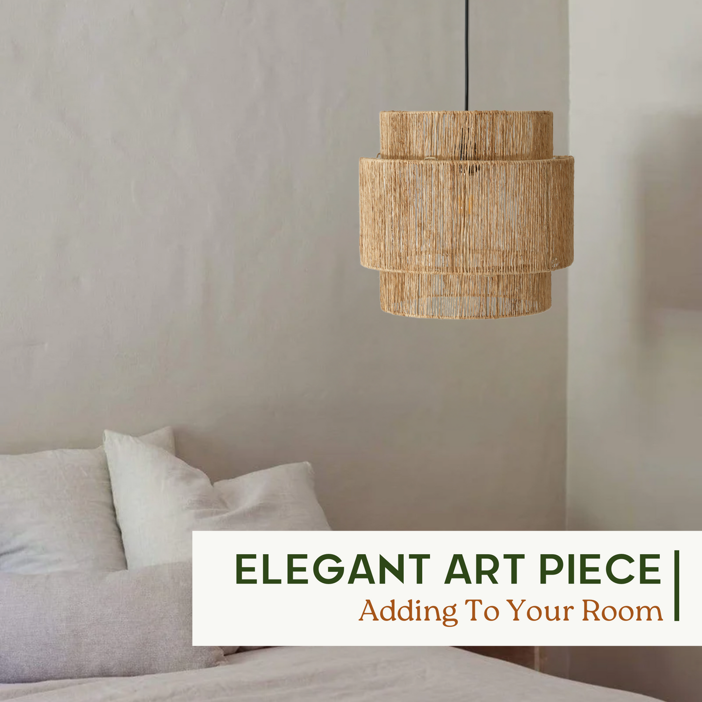Plug-in Jute Pendant Light