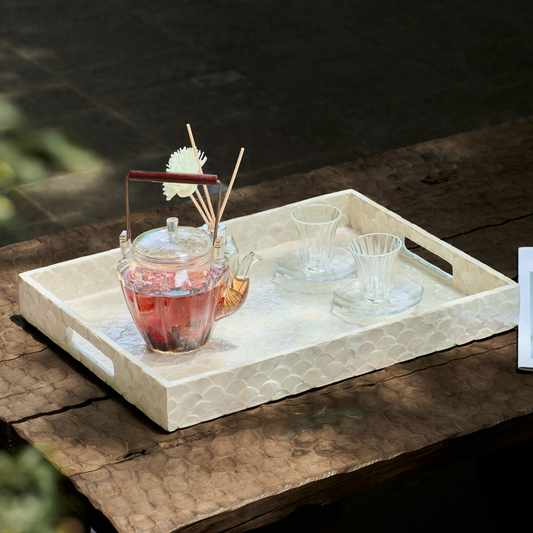 Capiz Rectangular Tray
