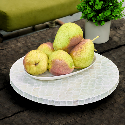 Capiz Lazy Susan Decorative Turntable