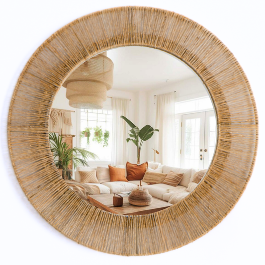 Boho Round Mirror