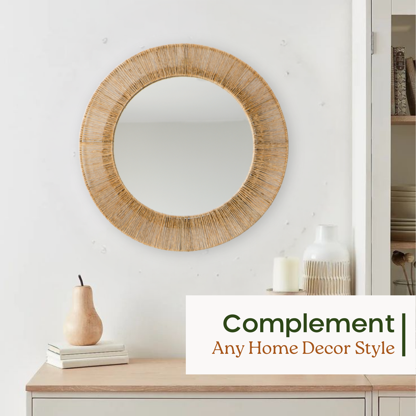 Boho Round Mirror