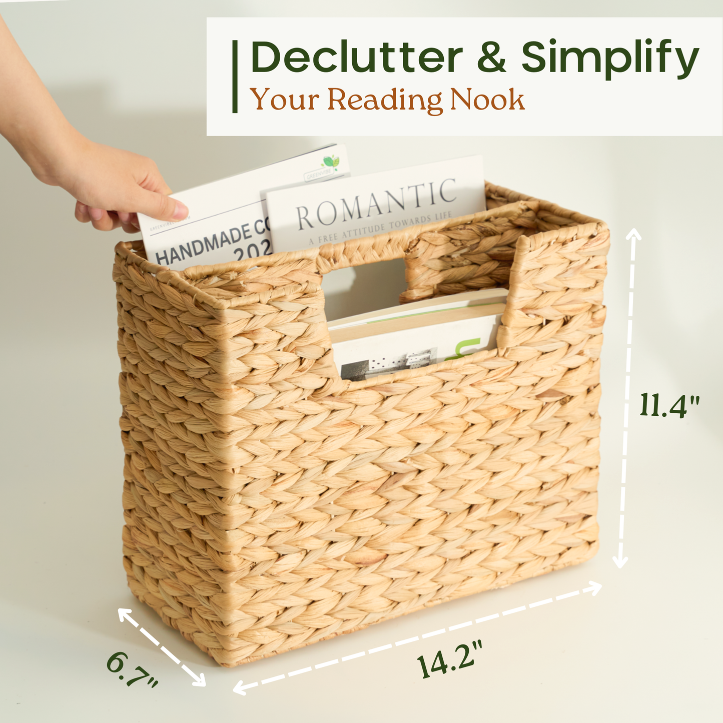Wicker Magazine Basket