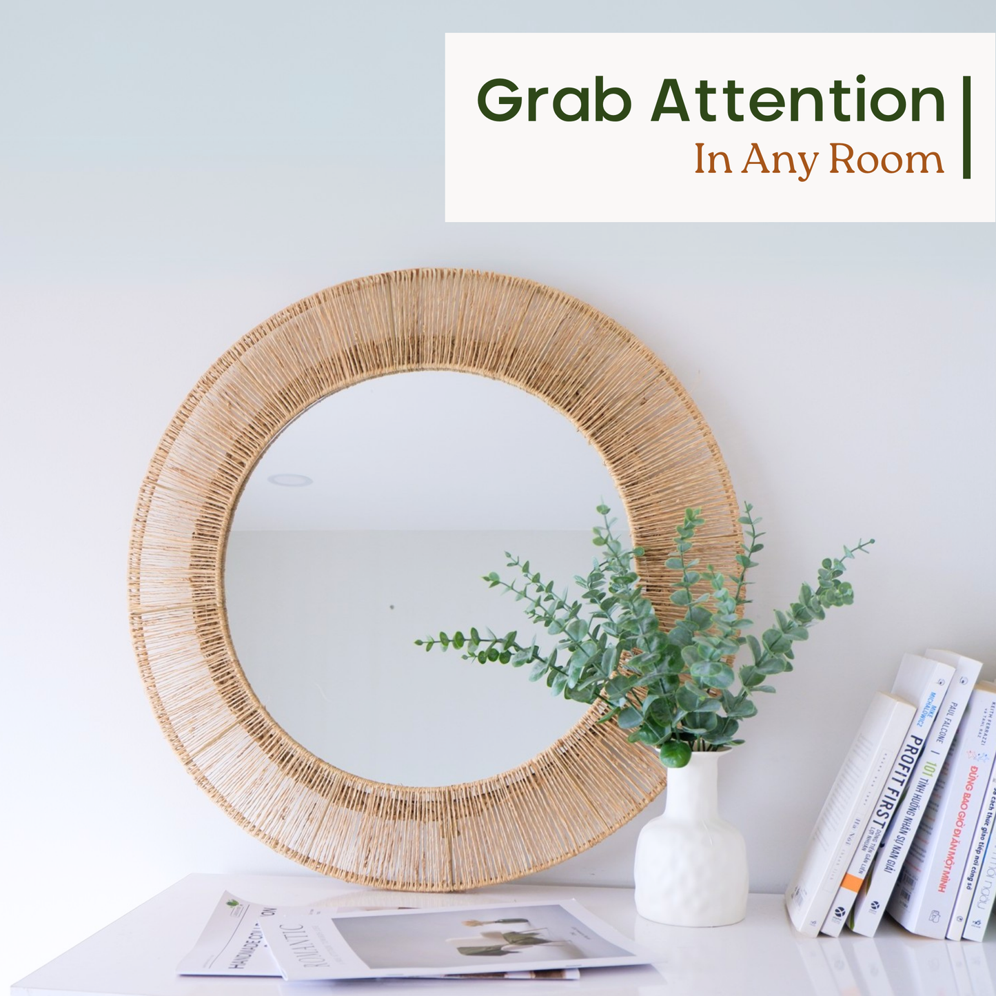 Boho Round Mirror