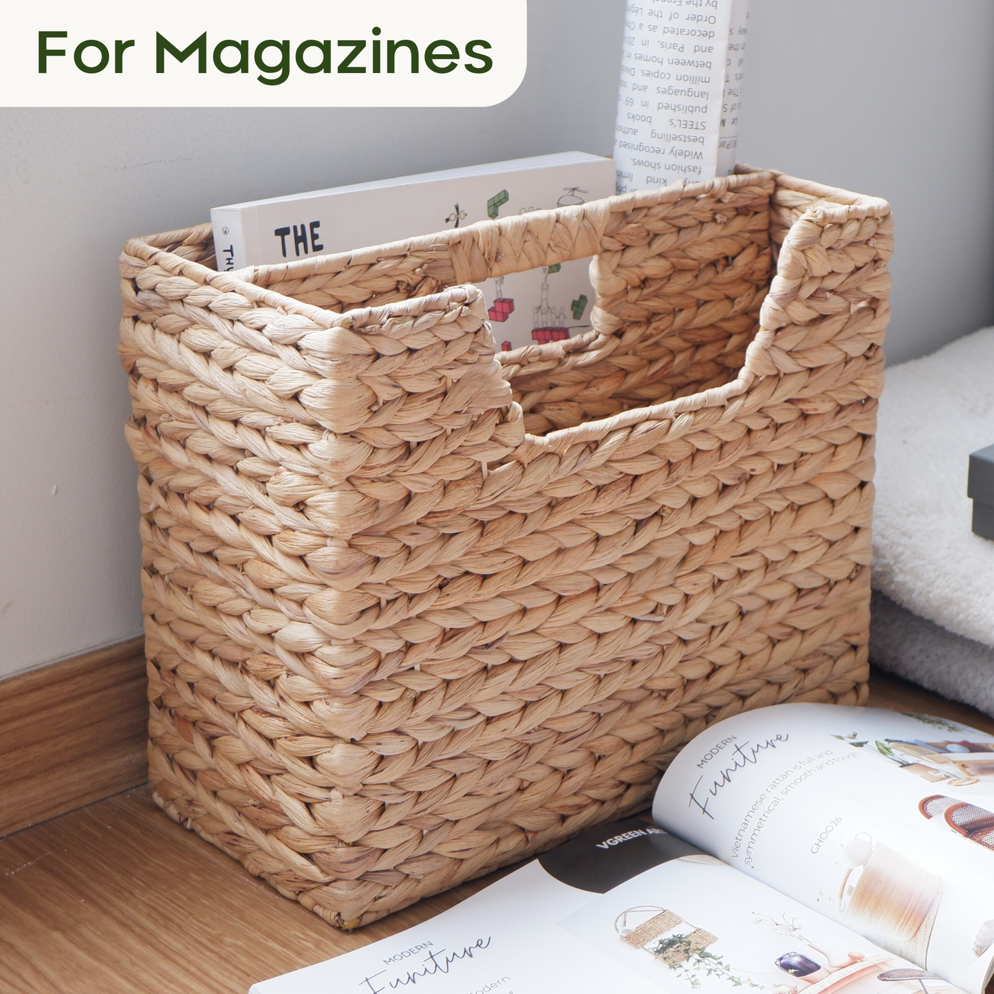 Wicker Magazine Basket