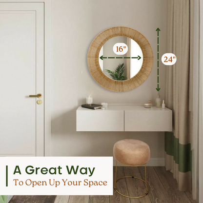 Boho Round Mirror